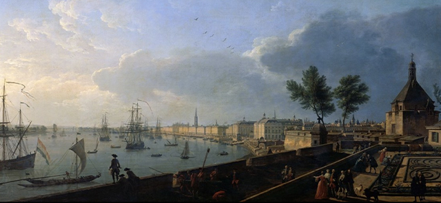 illustration : Vue du port de Bordeaux, prise du château Trompette, 1759 illustration : Vue du port de Bordeaux, prise du château Trompette, 1759