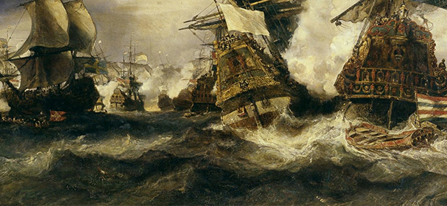 illustration : La Bataille du Texel, 29 juin 1694-Louis-Eugène-Gabriel Isabey, détail illustration : La Bataille du Texel, 29 juin 1694-Louis-Eugène-Gabriel Isabey, détail