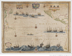 Source www.gallica.bnf.fr Mar del Sur. Mar Pacifico by Hessel Gerritsz, 1622